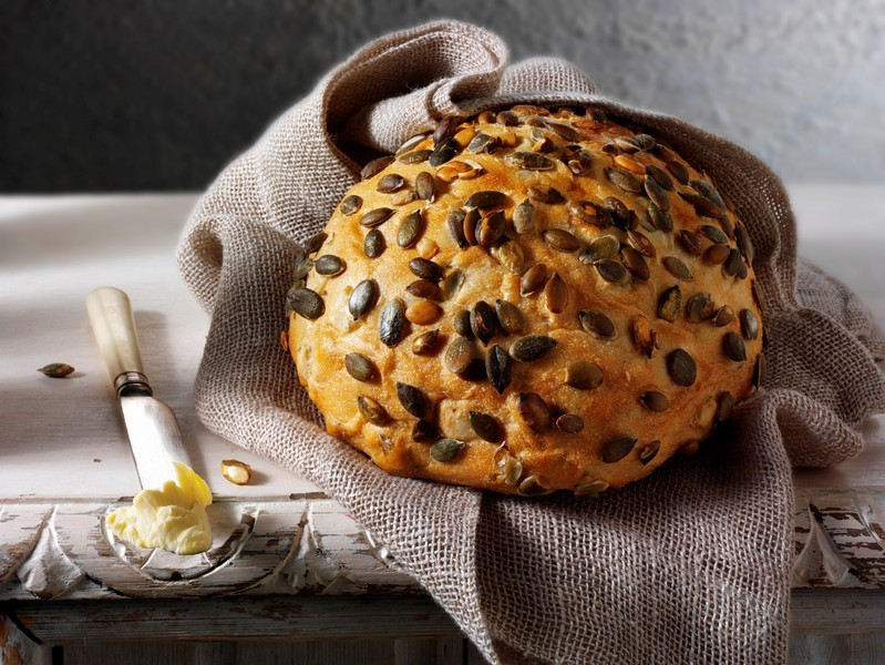 Bread with Pumpkin Kernels